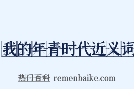 我的年青时代近义词是什么意思的图片